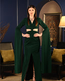 Green Shimmer Athena Gown