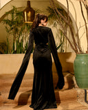 Black Velvet Athena Gown