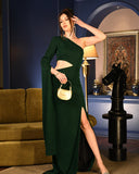 Green Shimmer Eva Gown