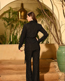 Black Shimmer Blazer set