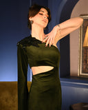 Olive Velvet Eva Gown