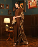 Brown Foil Luxe Kaftan