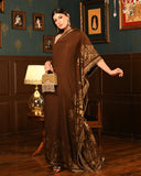 Brown Foil Luxe Kaftan