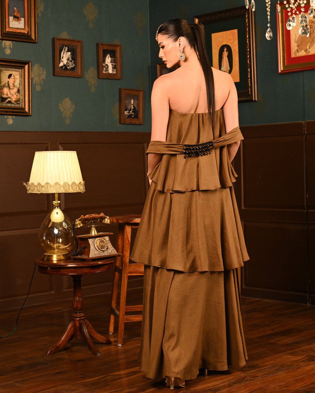 Brown Ghaghra Dress