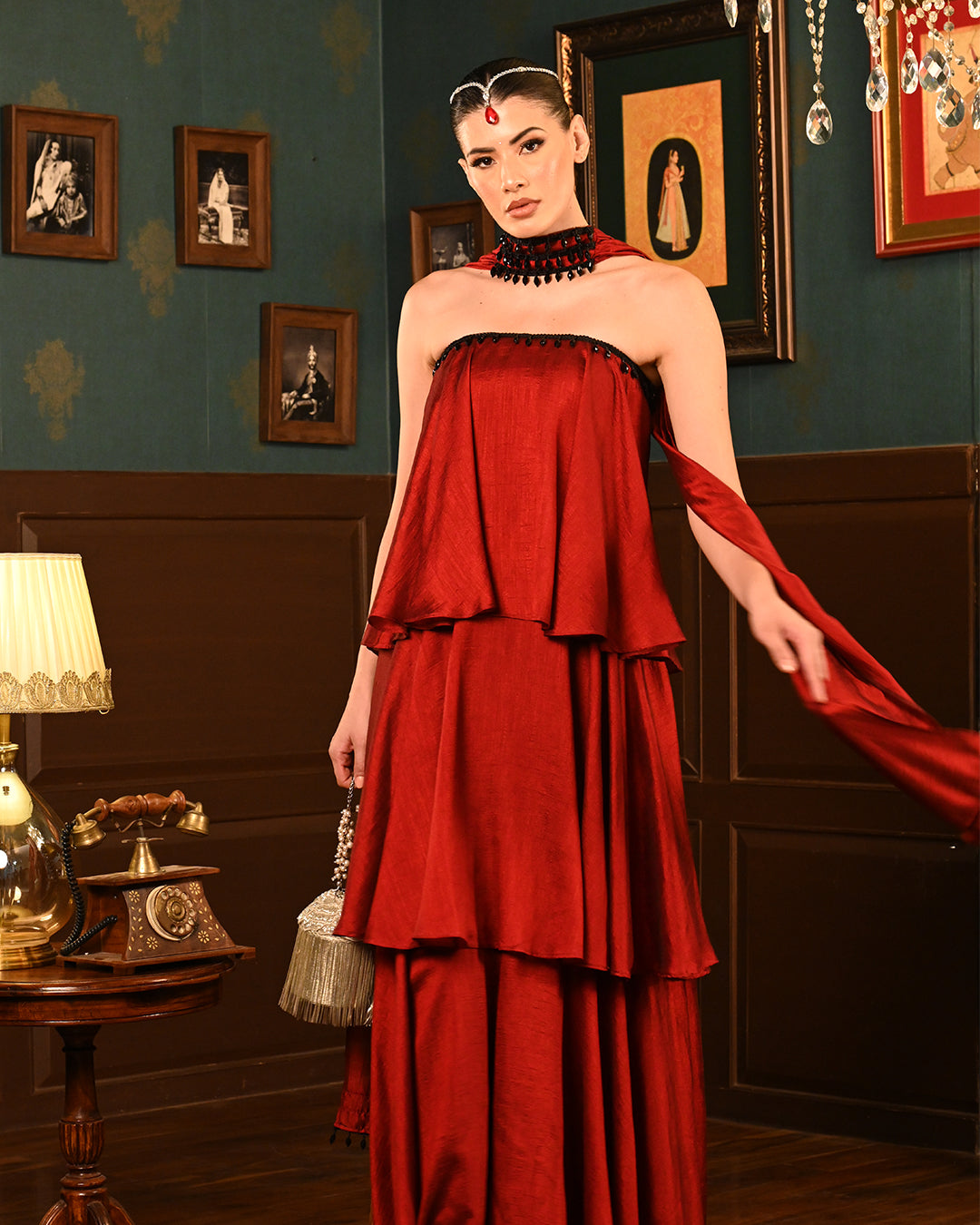 Red Ghaghra Dress