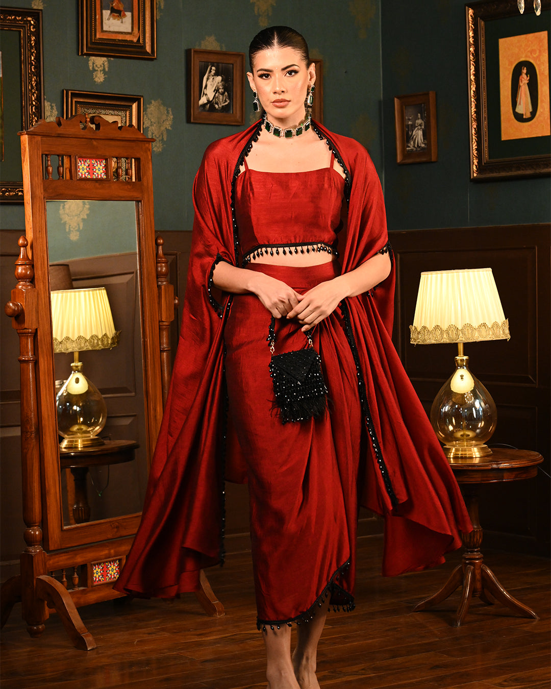 Red Shrug set