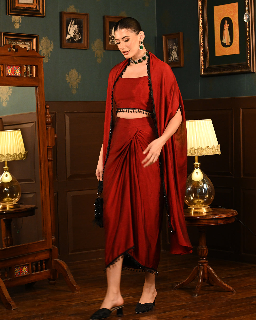 Red Shrug set