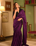 Purple Frill Saree