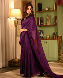 Purple Frill Saree