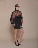 BAROQUE CAPE DRESS (SINGLE PRINT) - Wabi Sabi