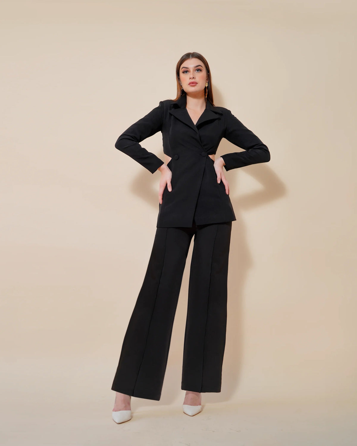 JANET BLAZER SET (BLACK) - Wabi Sabi