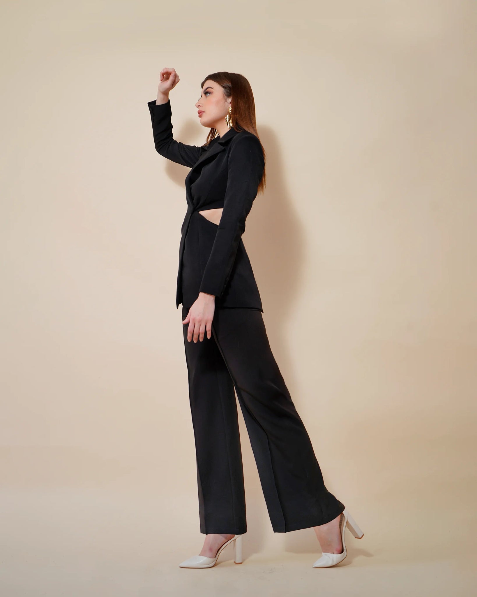 JANET BLAZER SET (BLACK) - Wabi Sabi